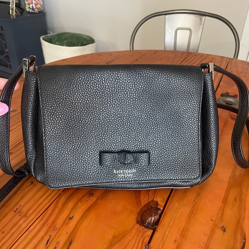 Black kate spade shoulder purse
